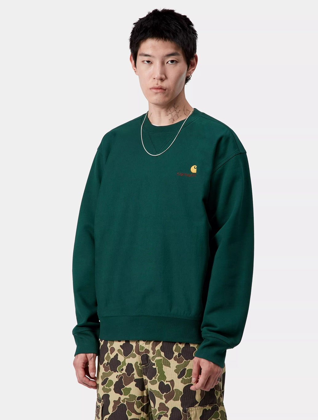 Carhartt WIP - American Script Sweatshirt - Dark Green