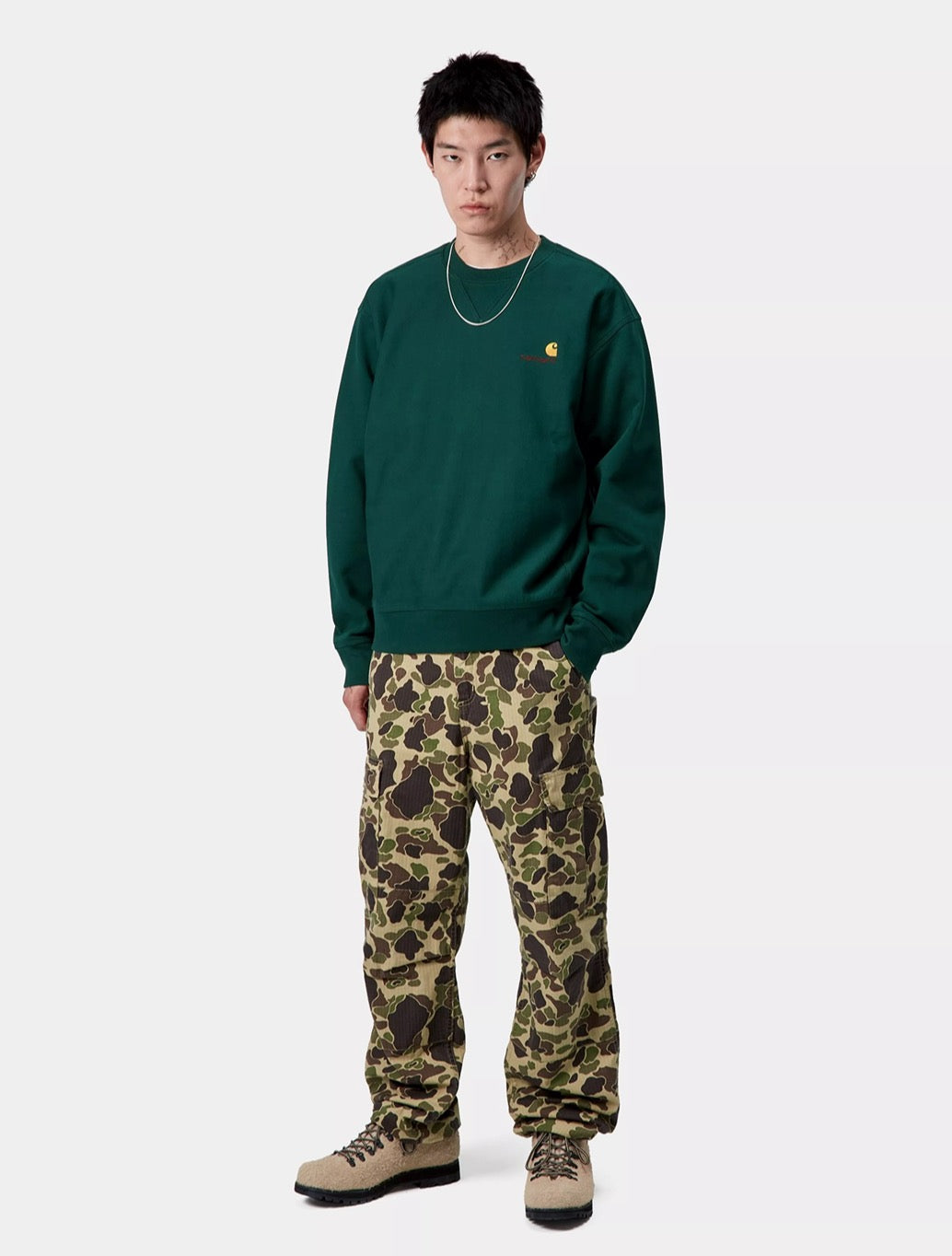 Carhartt WIP - American Script Sweatshirt - Dark Green