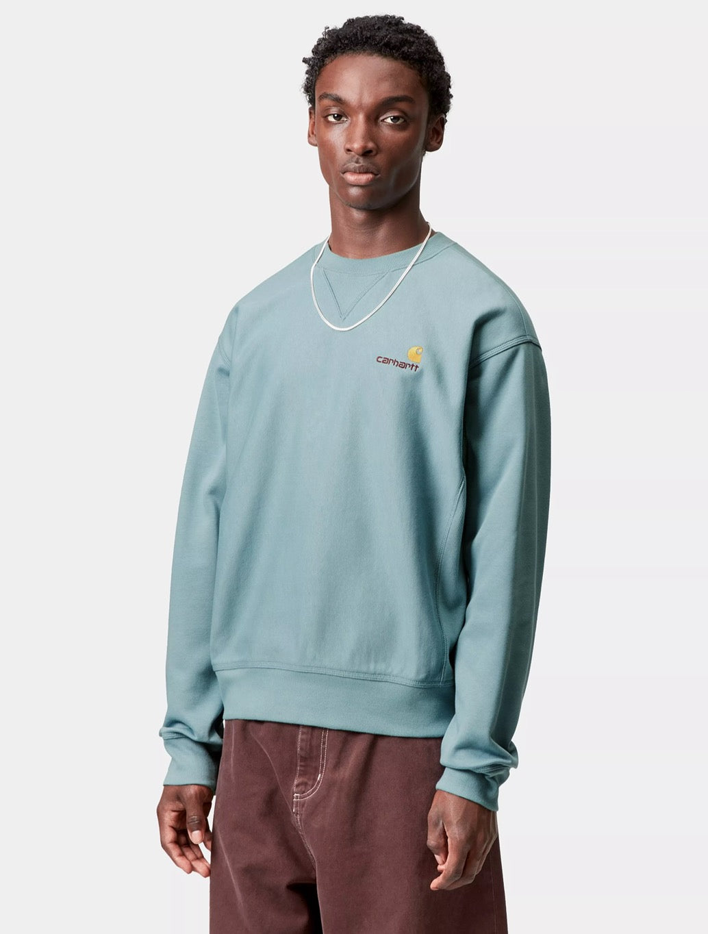 Carhartt WIP - American Script Sweatshirt - Pale Blue