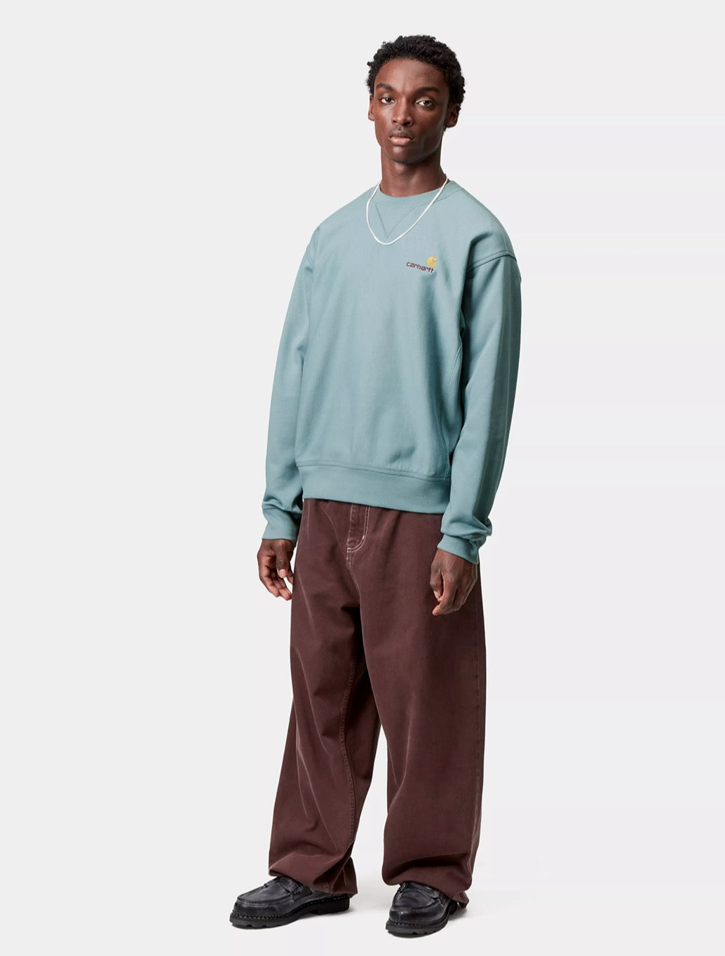 Carhartt WIP - American Script Sweatshirt - Pale Blue