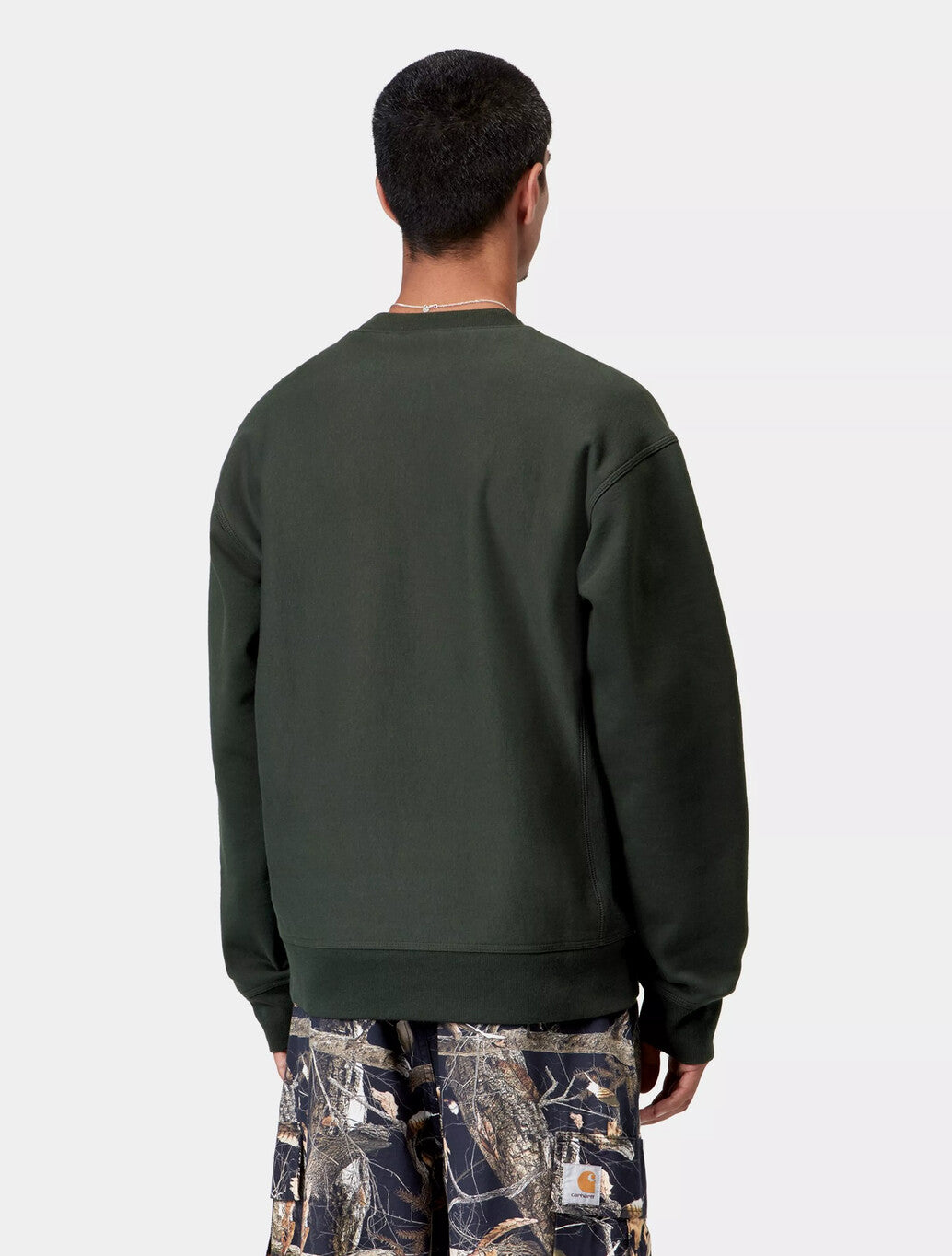 Carhartt WIP American Script Sweatshirt in Dark Green