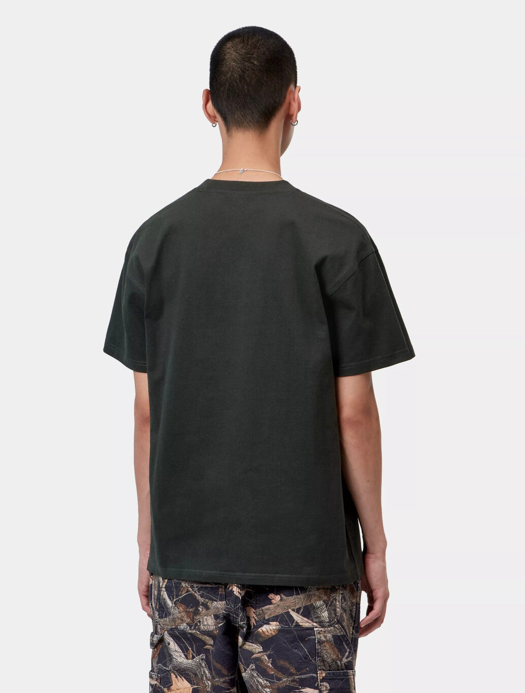 Carhartt WIP S/S American Script T-Shirt in Dark Green