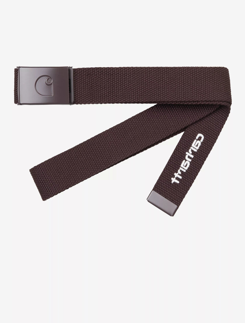 Carhartt WIP C-Logo Tonal Belt in Dark Brown