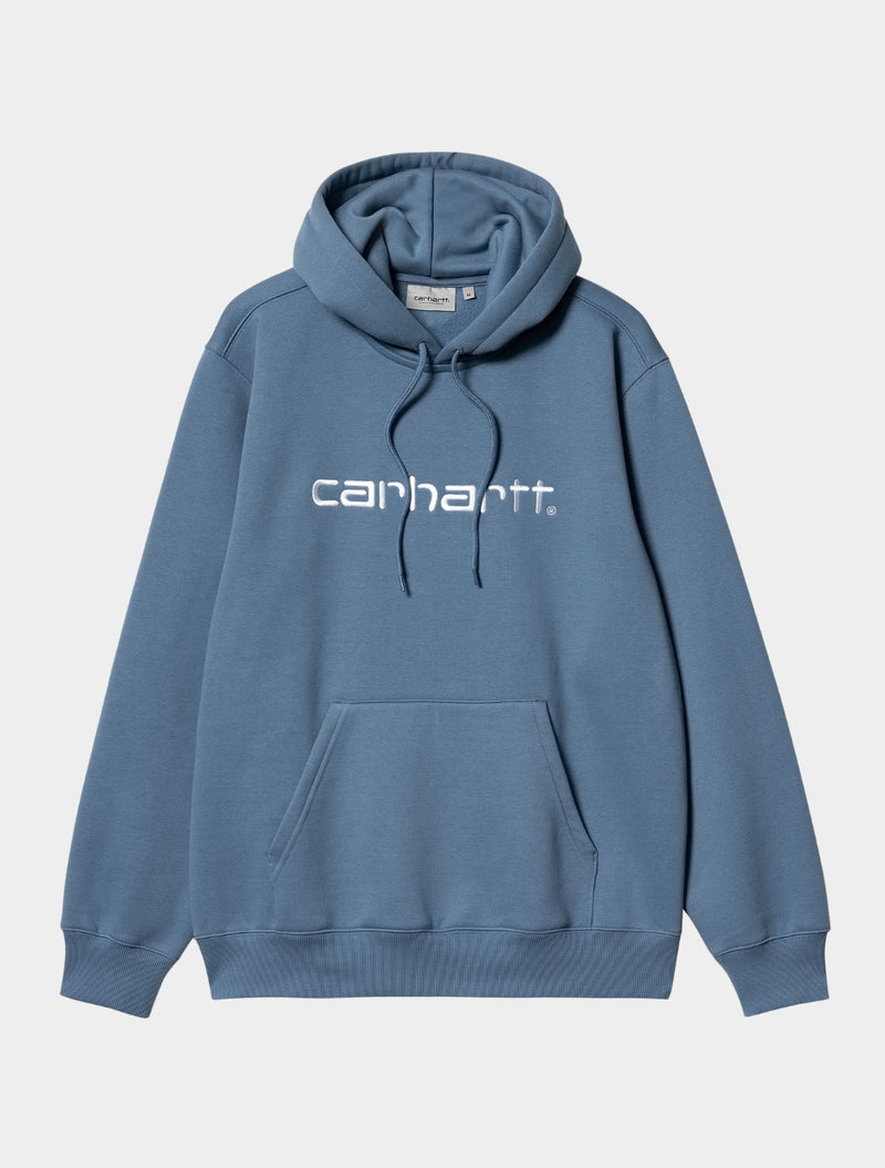 Carhartt WIP - Carhartt Logo Hooded Sweat - Denim Blue