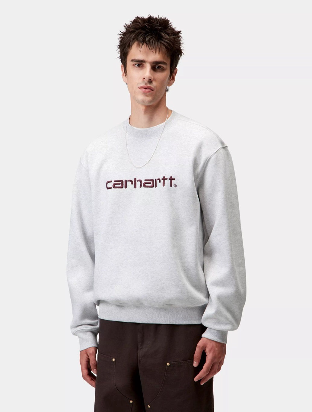 Carhartt WIP - Carhartt Logo Sweatshirt - Light Grey
