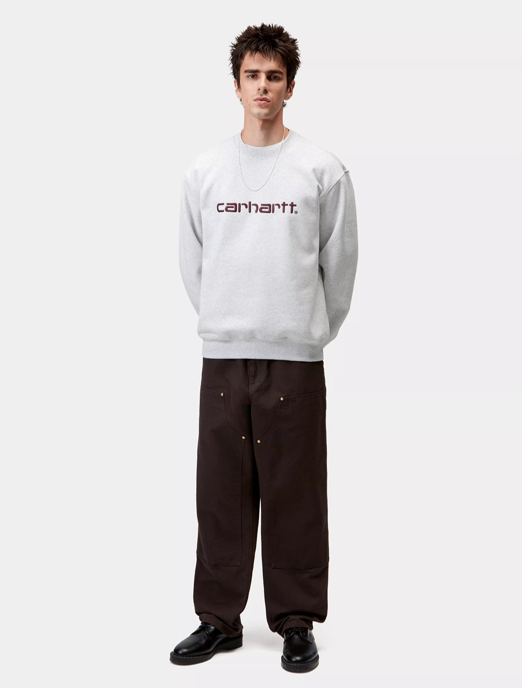 Carhartt WIP - Carhartt Logo Sweatshirt - Light Grey