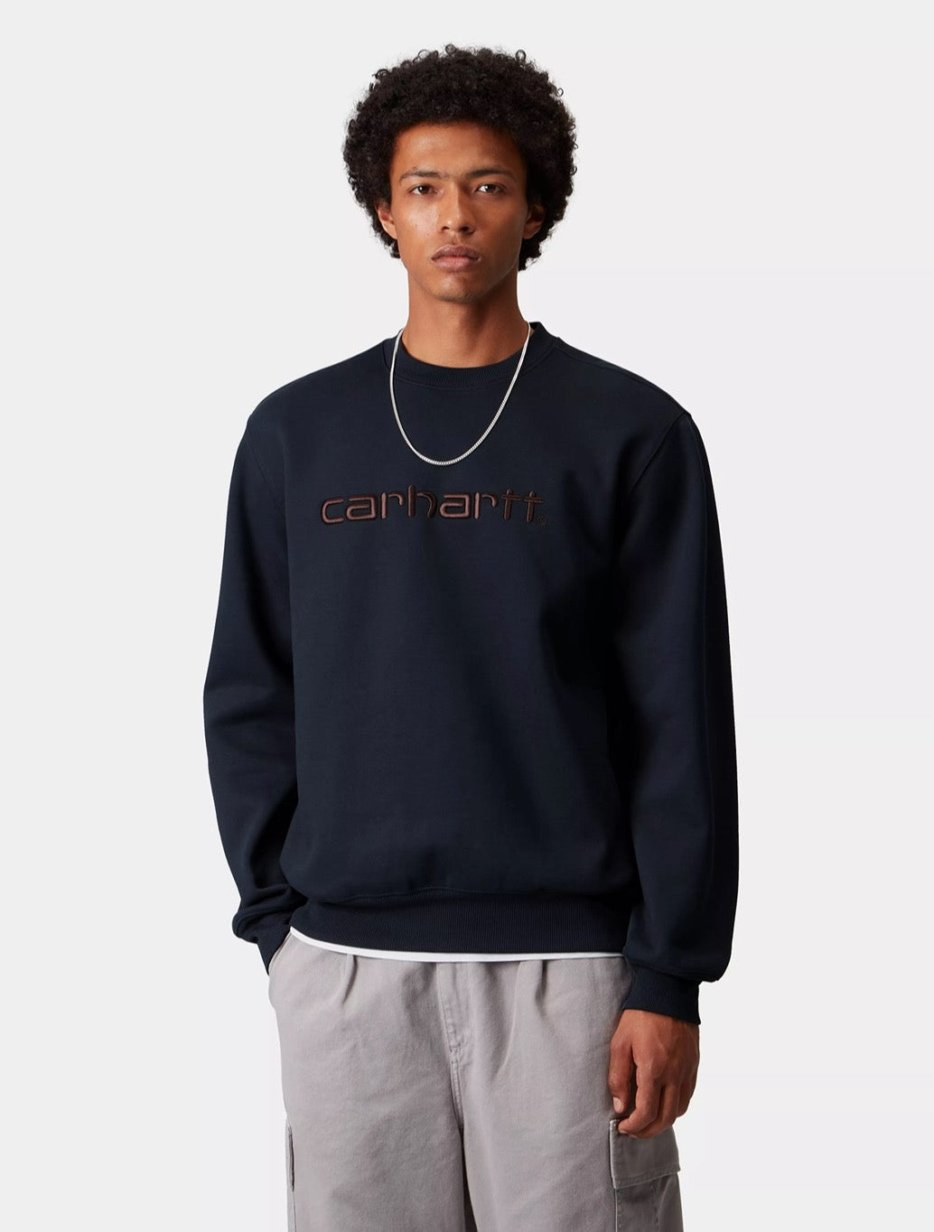Carhartt WIP - Carhartt Logo Sweatshirt - Navy