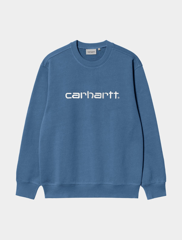Carhartt WIP - Embroidered Logo Crew Sweat - Denim Blue