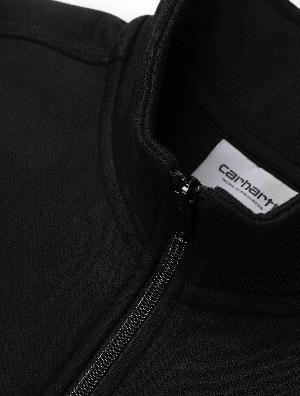 Carhartt WIP Half Zip American Script Sweatshirt in Black