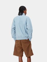 Carhartt WIP - Half Zip American Script Sweatshirt - Light Blue