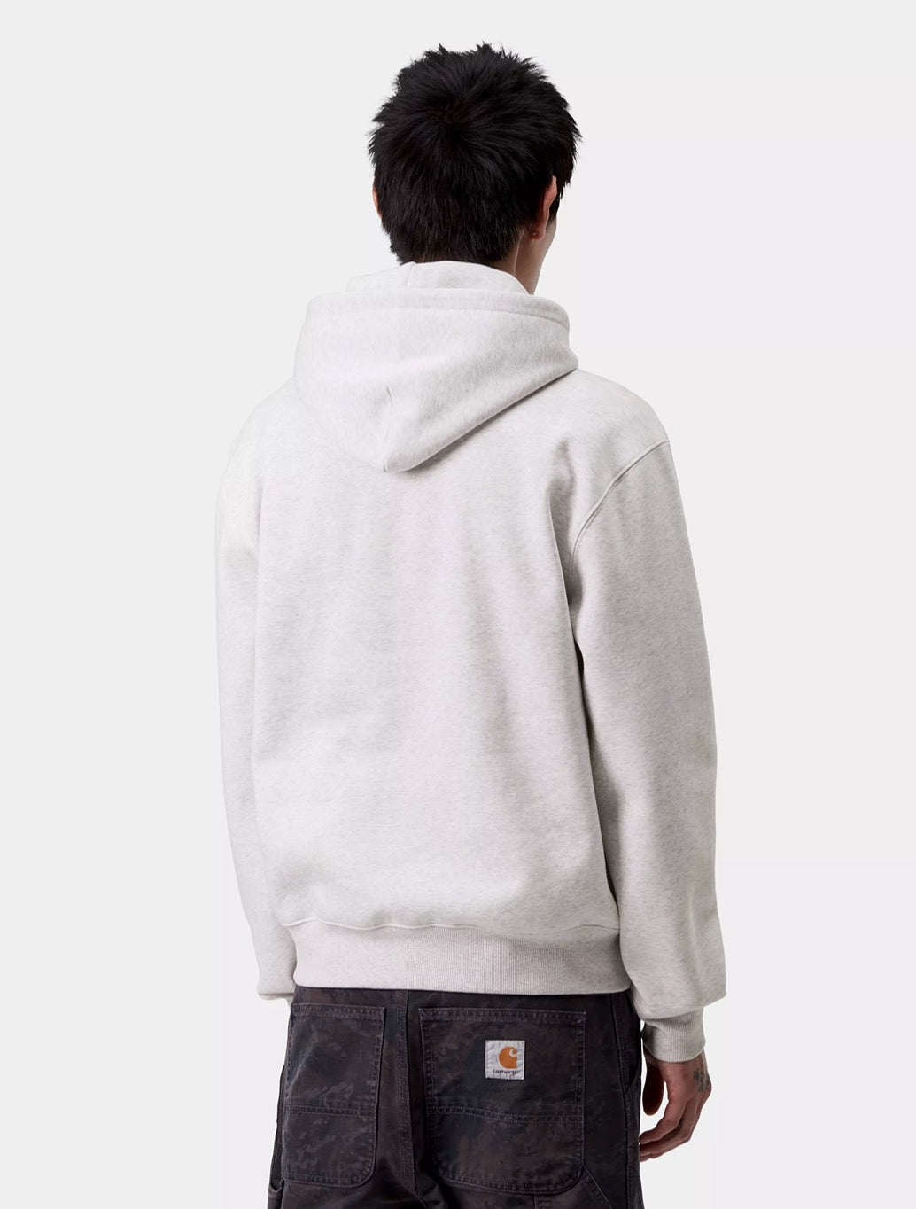 Carhartt WIP - Hooded Carhartt Logo Sweatshirt - Light Grey