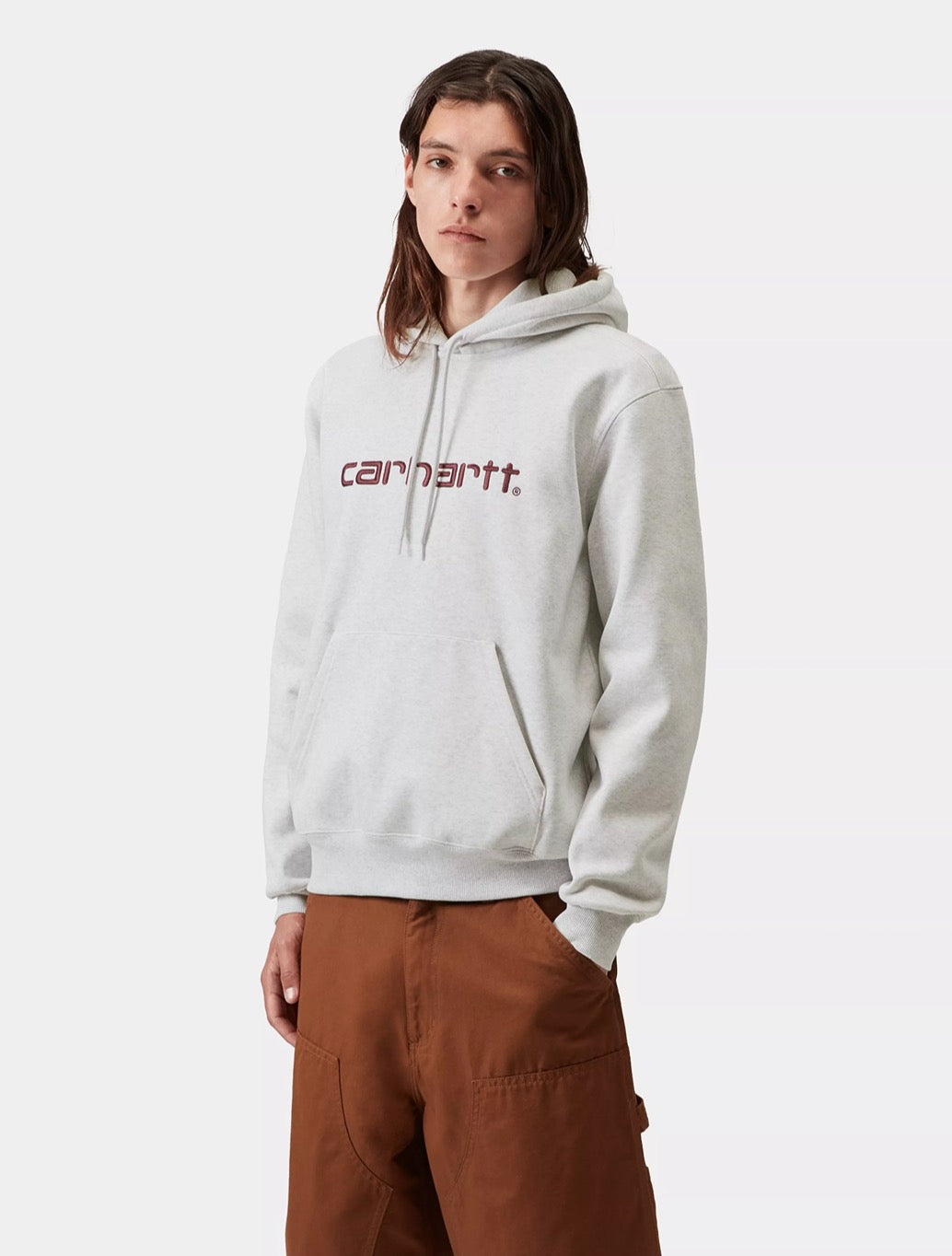 Carhartt WIP - Hooded Carhartt Sweatshirt - Grey