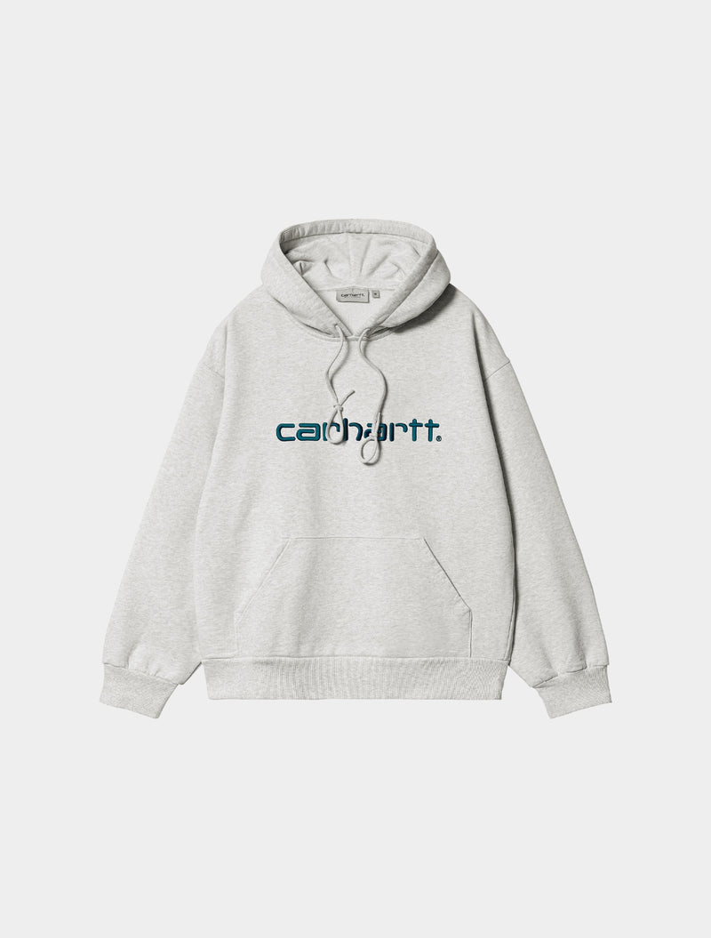 Carhartt WIP - Carhartt Logo Hooded Sweat - Light Grey