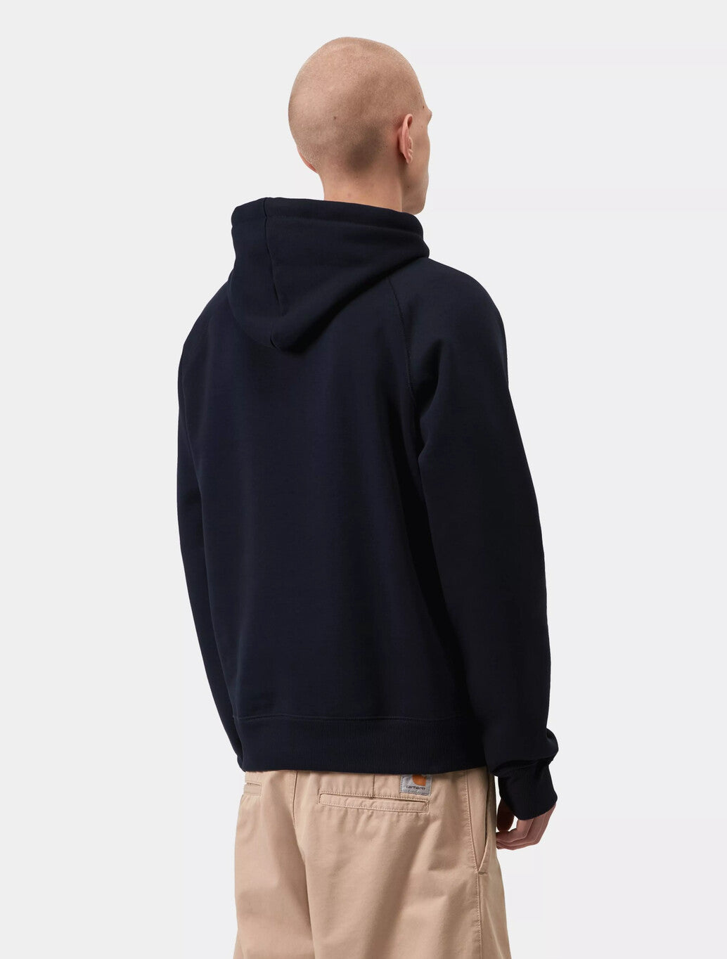 Carhartt WIP Hooded Chase Sweatshirt in Dark Navy / Gold