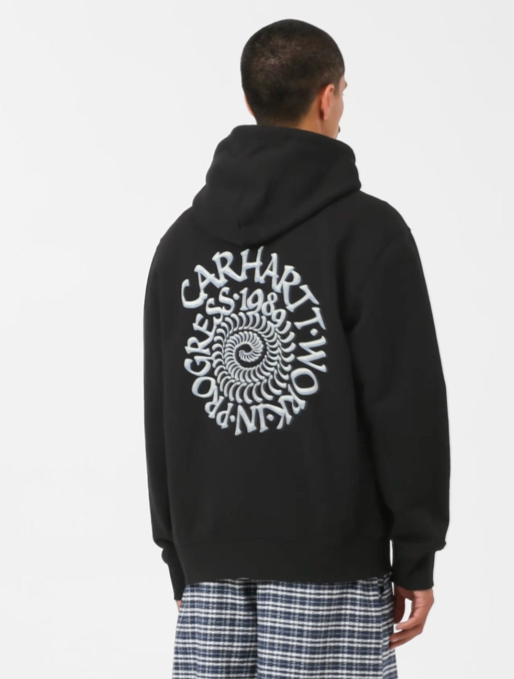 Carhartt WIP Hooded Spiral Sweatshirt in Black