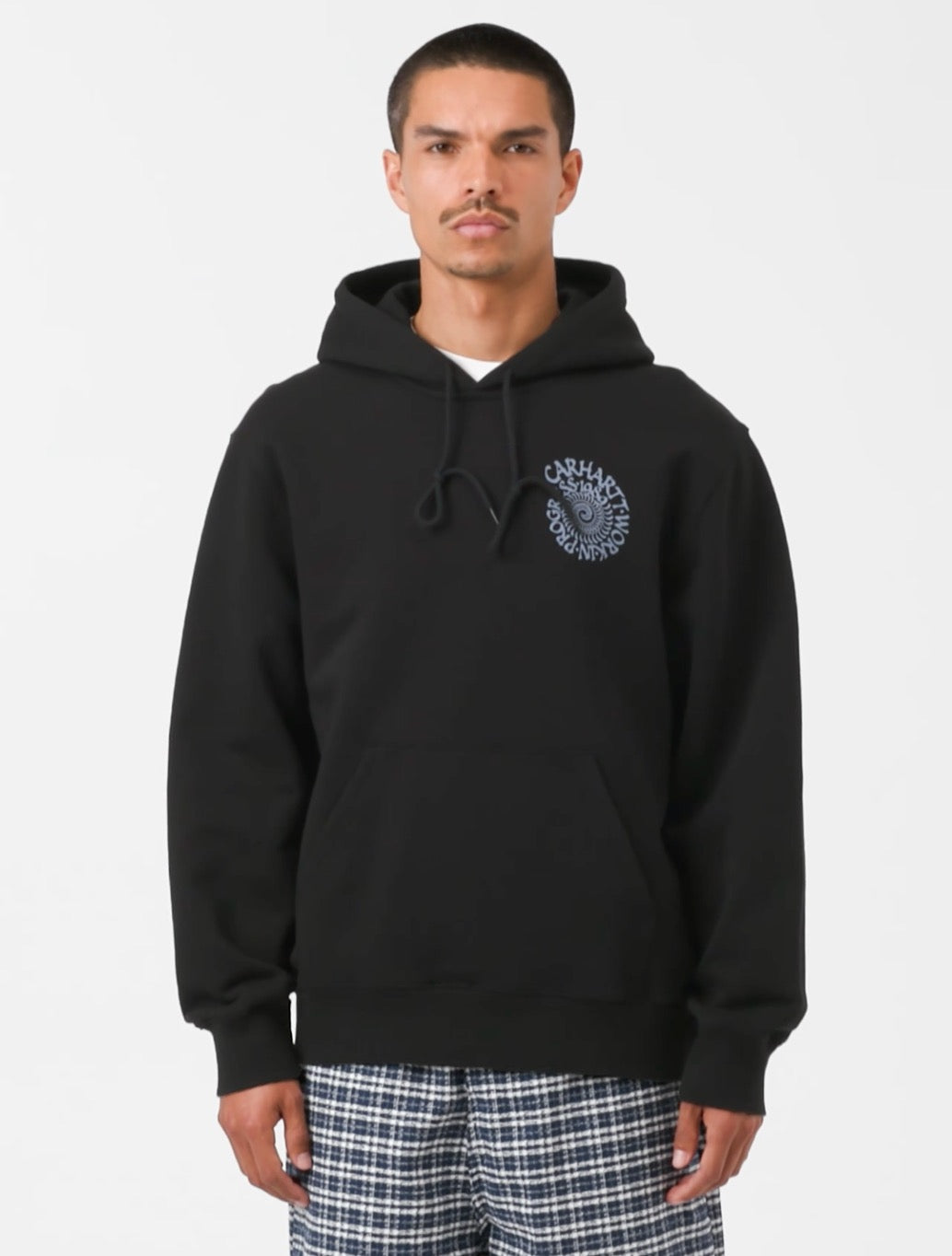 Carhartt WIP Hooded Spiral Sweatshirt in Black