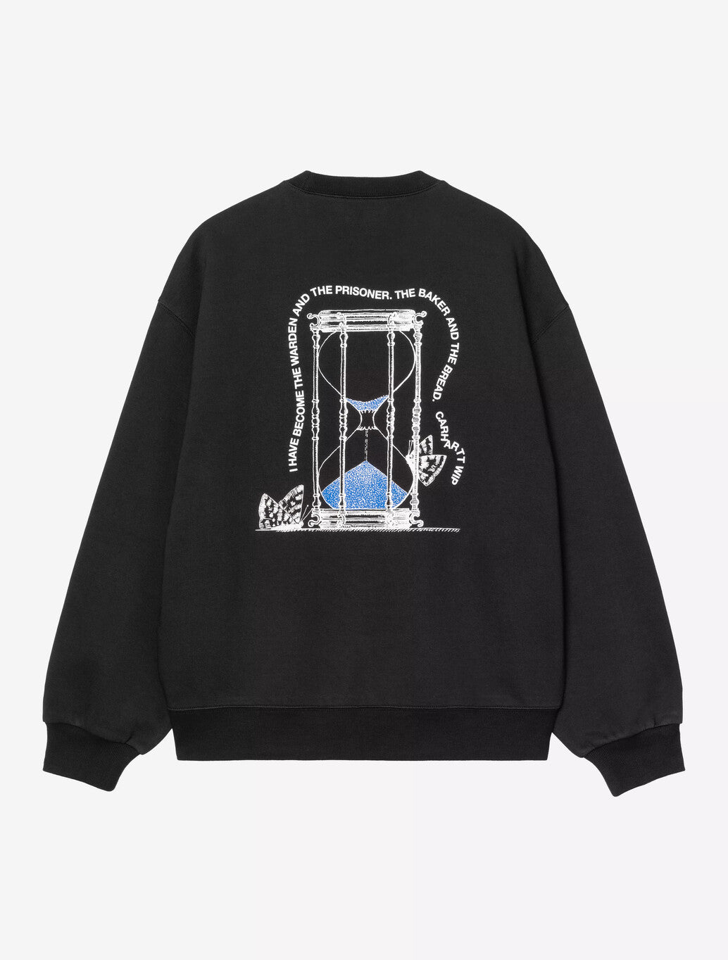 Carhartt WIP Hourglass Sweatshirt in Black Stone Washed