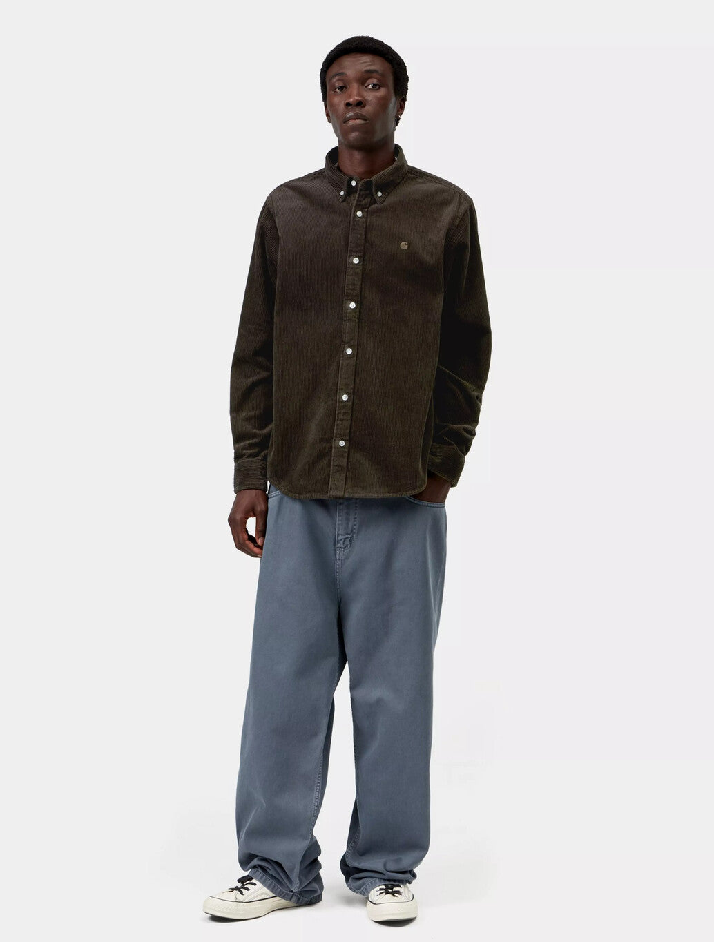 Carhartt WIP Madison Cord Shirt in Tobacco