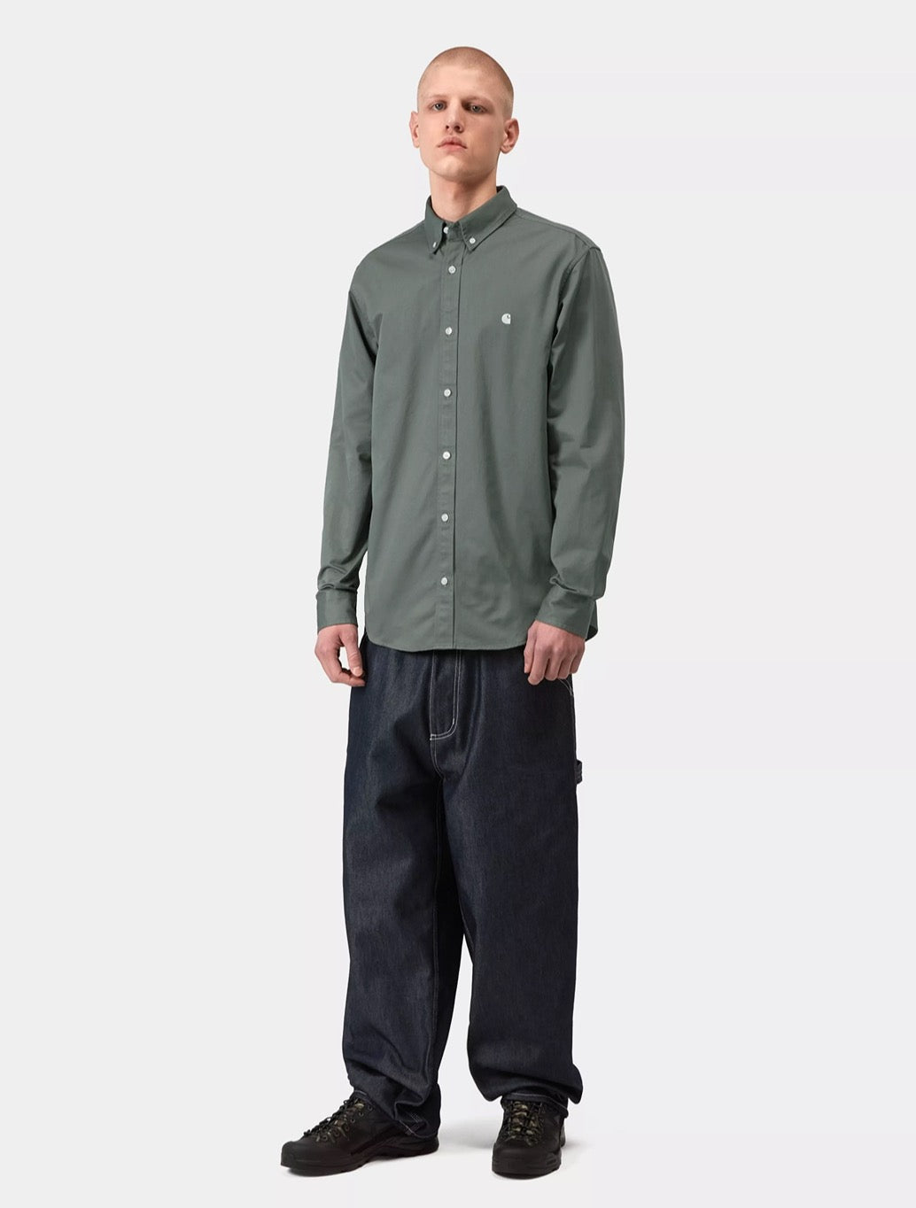 Carhartt WIP L/S Madison Shirt in Light Khaki