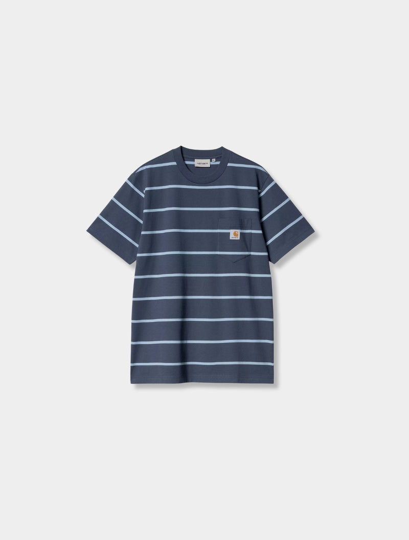 Carhartt WIP - S/S Aiken Pocket T-Shirt - Blue Stripe