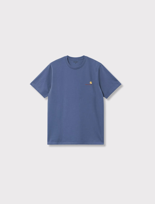 Carhartt WIP - S/S American Script T-Shirt - Blue
