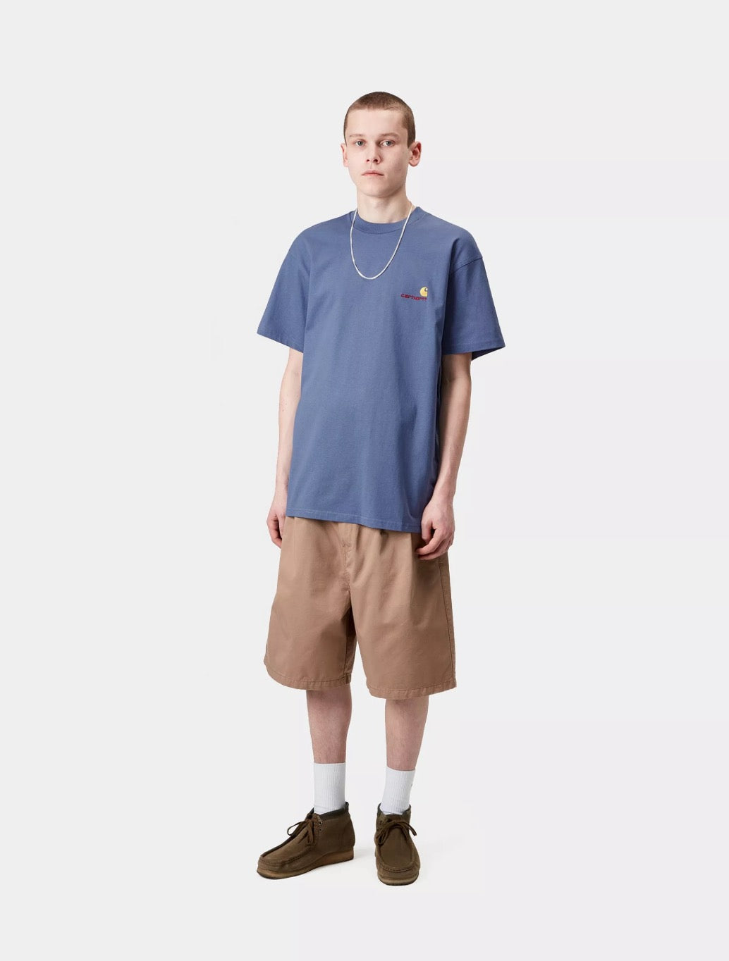 Carhartt WIP - S/S American Script T-Shirt - Blue