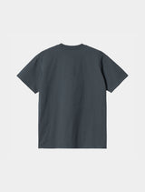 Carhartt WIP - S/S American Script T-Shirt - Petrol Blue