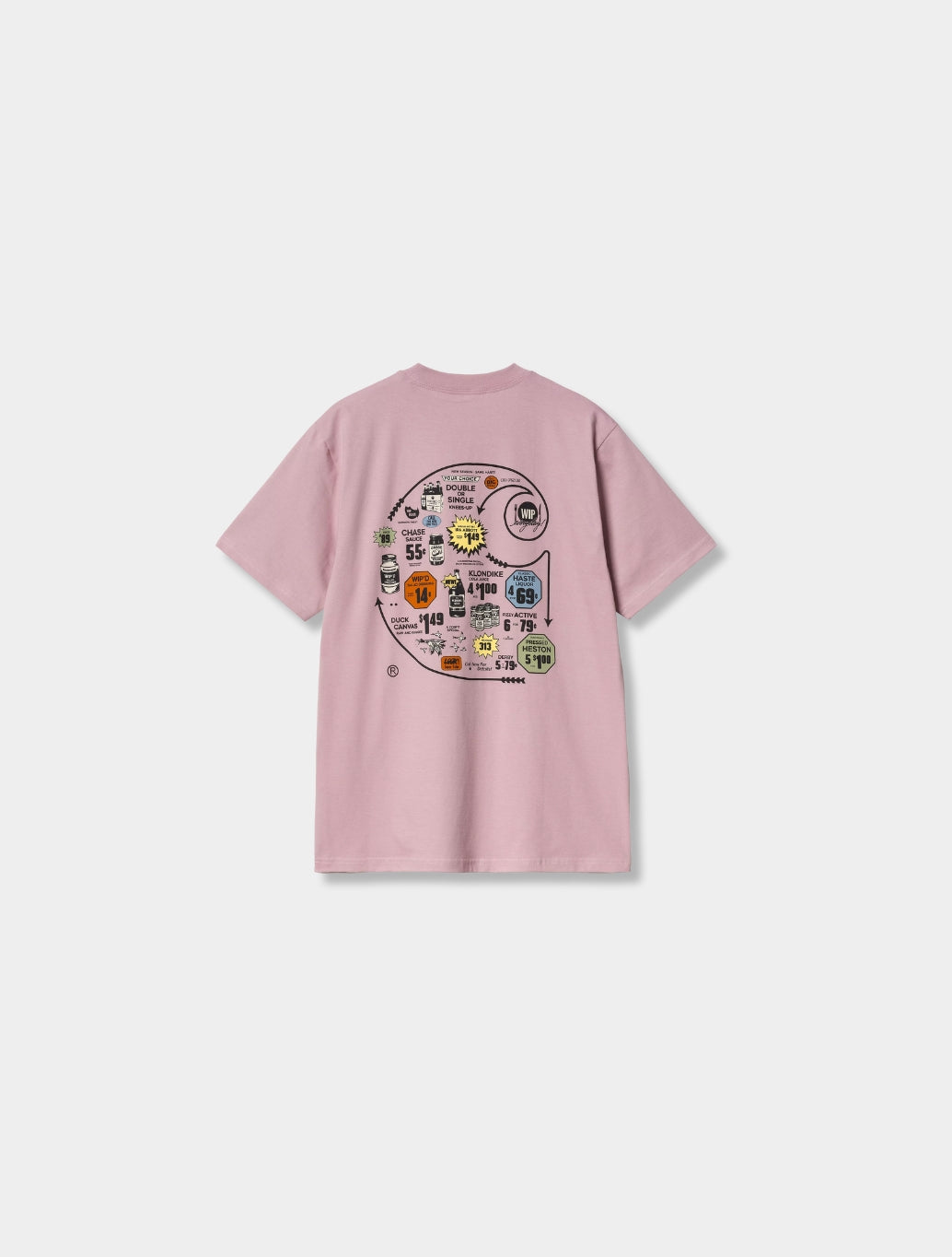 Carhartt WIP - Catalogue C Logo T-Shirt - Blush