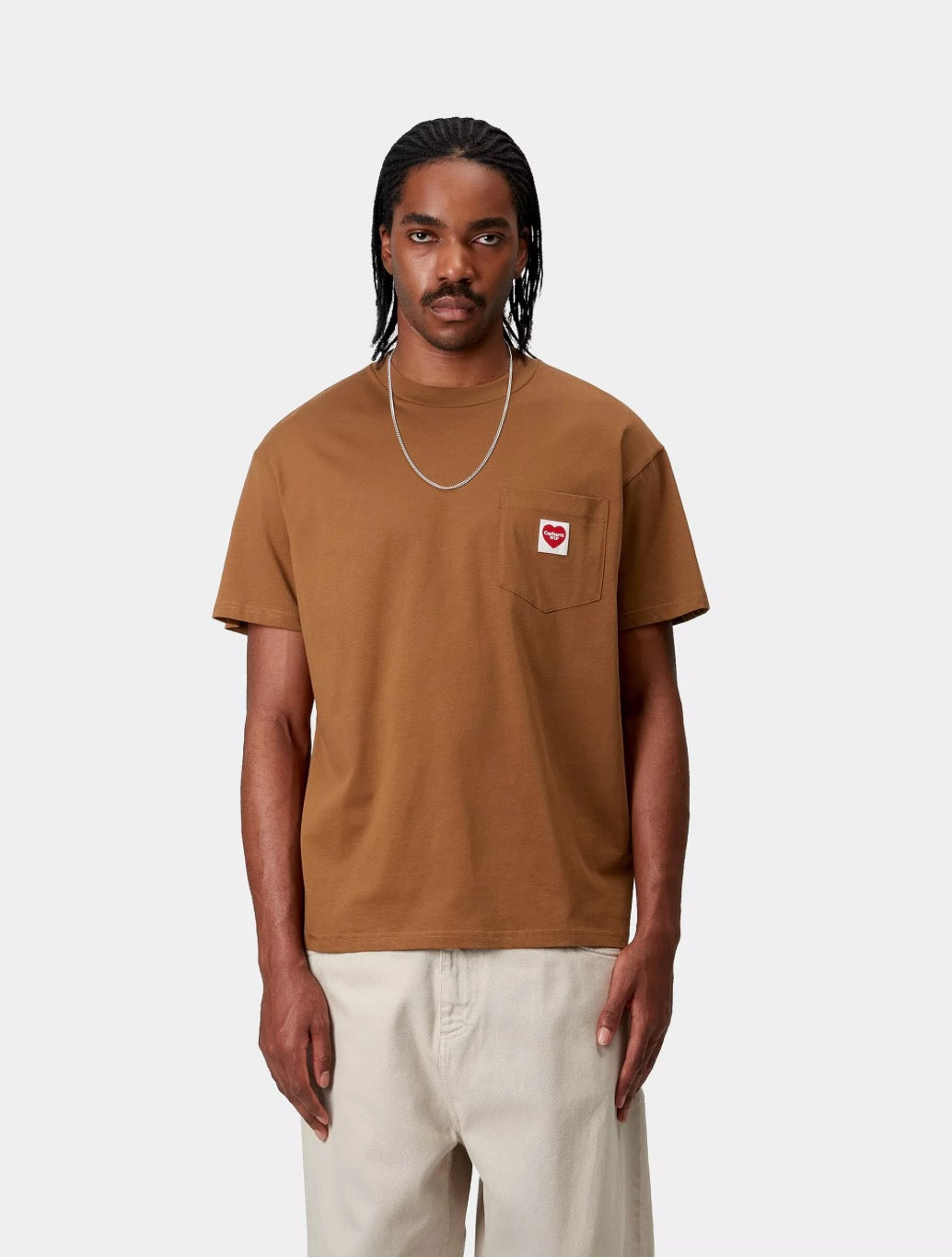 Carhartt WIP - S/S Pocket Heart T-Shirt - Brown