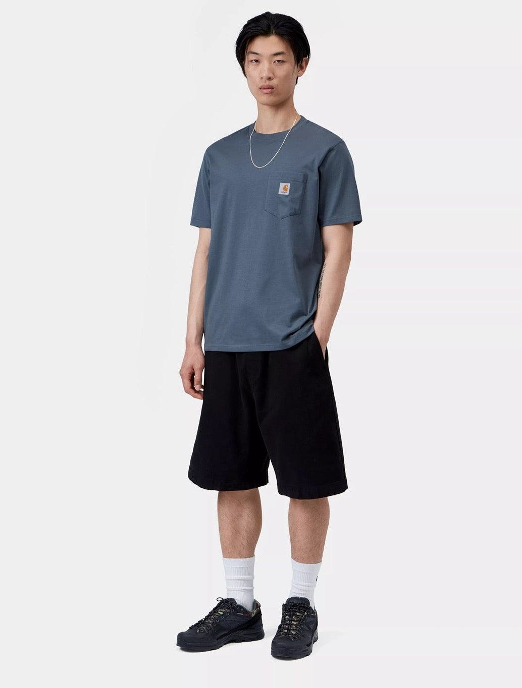 Carhartt WIP - S/S Pocket T-Shirt in Petrol Blue