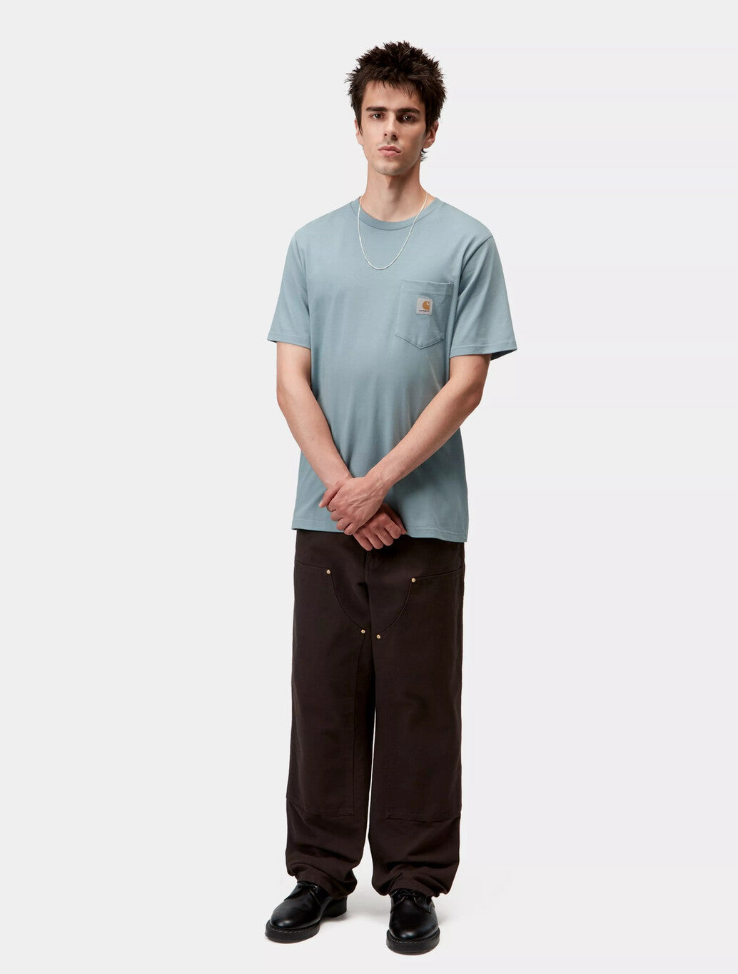 Carhartt WIP - S/S Pocket T-Shirt in Storm Blue