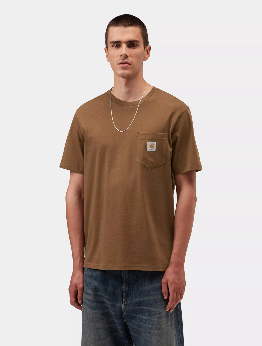 Carhartt WIP S/S Pocket T-Shirt in WIP H Brown