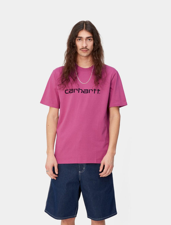 Carhartt WIP - Script Logo T-Shirt - Pink