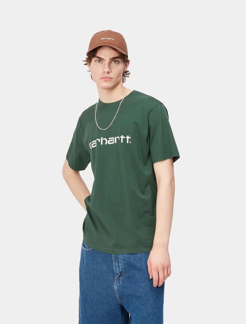 Carhartt WIP - Script Logo T-Shirt - Dark Green