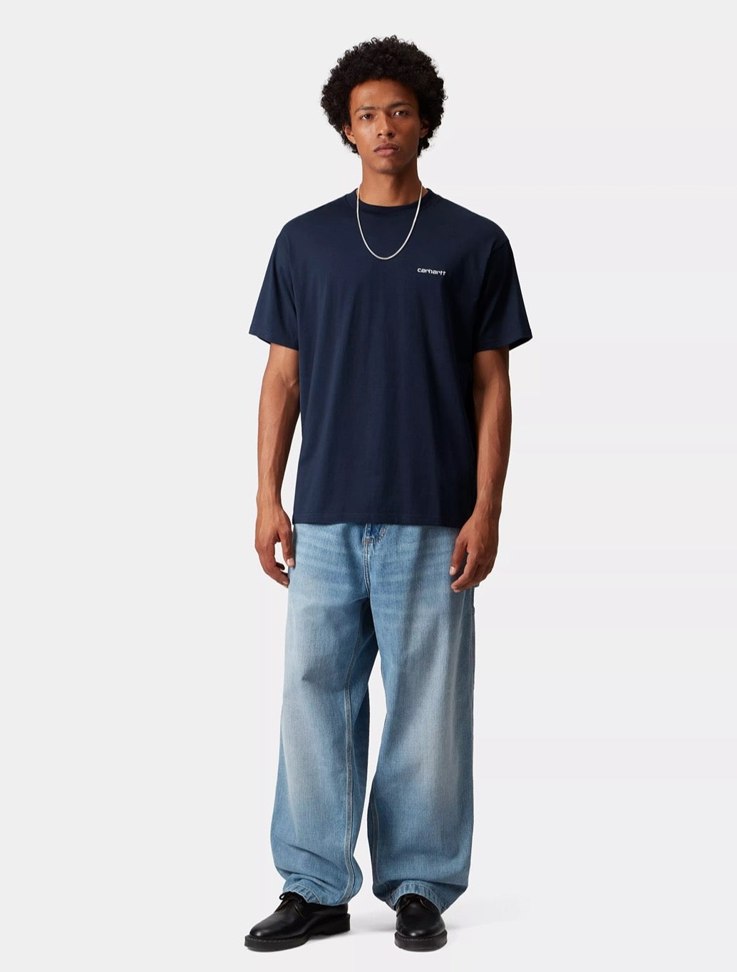 Carhartt WIP - S/S Script Embroidery T-Shirt - Navy