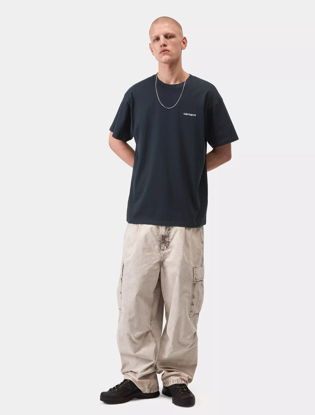 Carhartt WIP - S/S Script Embroidery T-Shirt - Navy