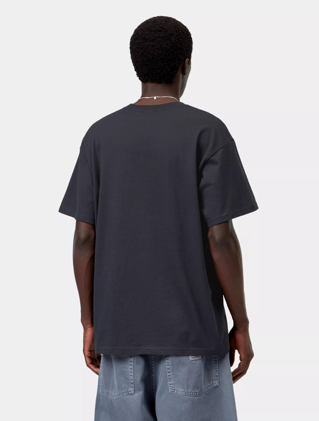Carhartt WIP Script Embroidery T-Shirt in Navy