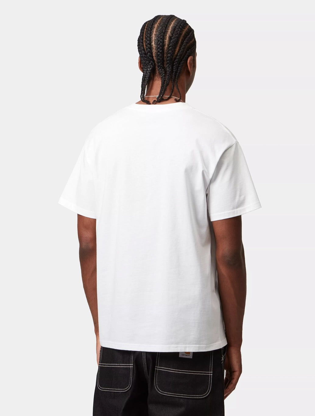 Carhartt WIP S/S Script Embroidery T-Shirt in White