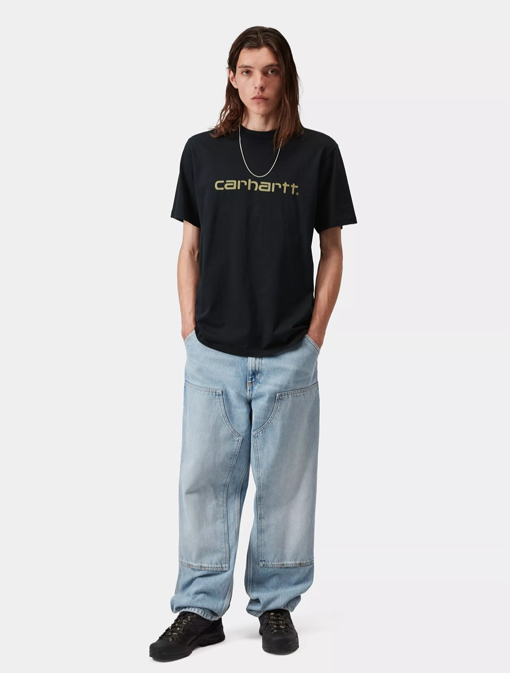 Carhartt WIP S/S Script T-Shirt - Navy