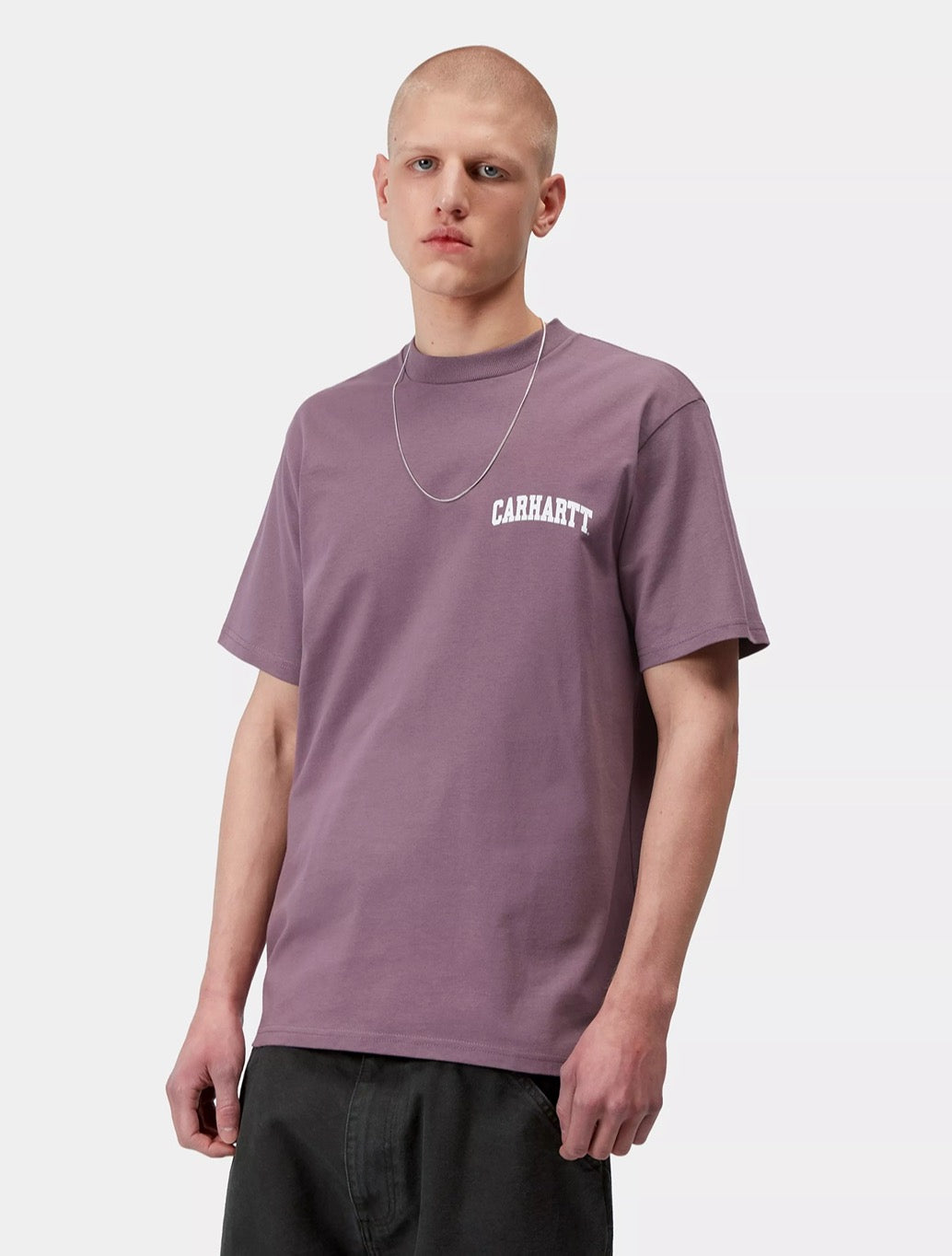 Carhartt WIP S/S University Script T-Shirt - Light Purple