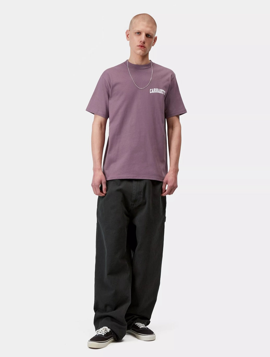 Carhartt WIP S/S University Script T-Shirt - Light Purple