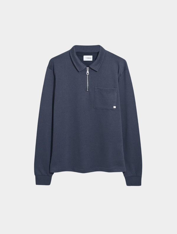 Farah - Creston Zip Sweatshirt - Navy