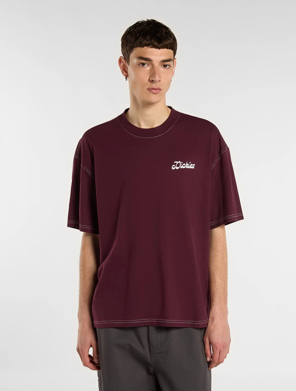 Dickies Cornville Midweight T-Shirt in Maroon