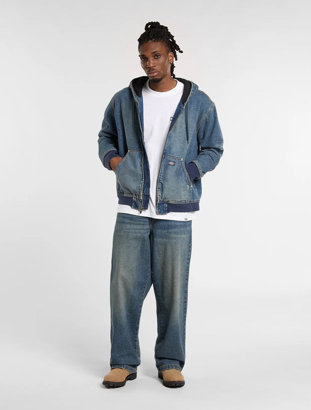 Dickies - Hilham Hooded Denim Jacket - Denim Dark