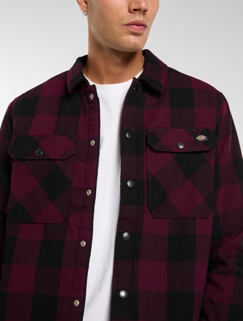 Dickies - Lined Sacramento Shirt - Burgundy Check