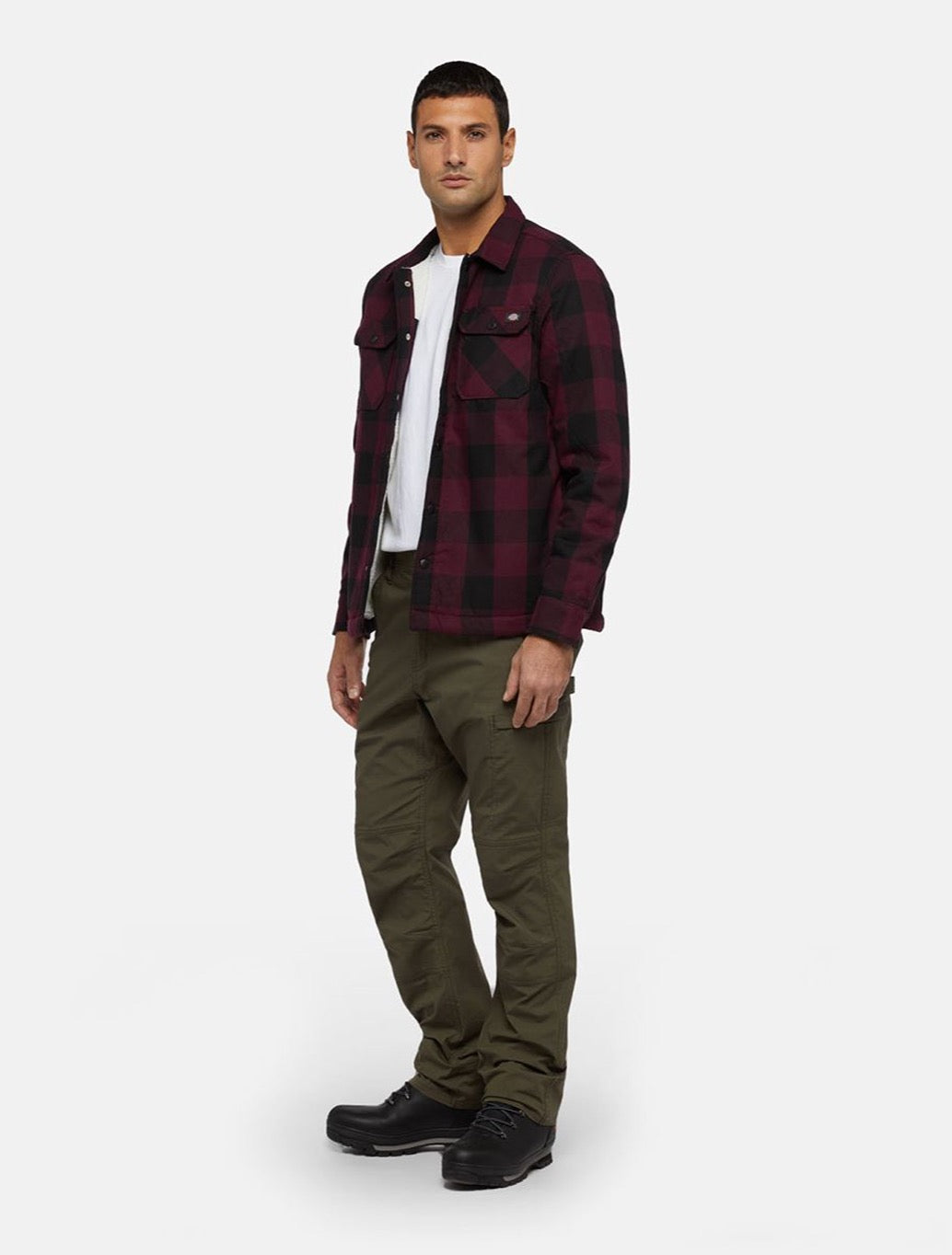 Dickies - Lined Sacramento Shirt - Burgundy Check