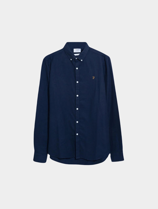 Farah - Alban Woven Twill Slim Fit Shirt - Navy