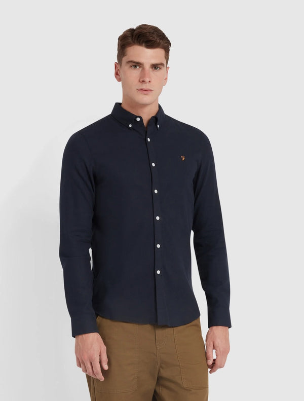 Farah - Alban Woven Twill Slim Fit Shirt - Navy