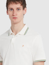 Farah - Alvin Tipped Collar Polo Shirt - Ecru