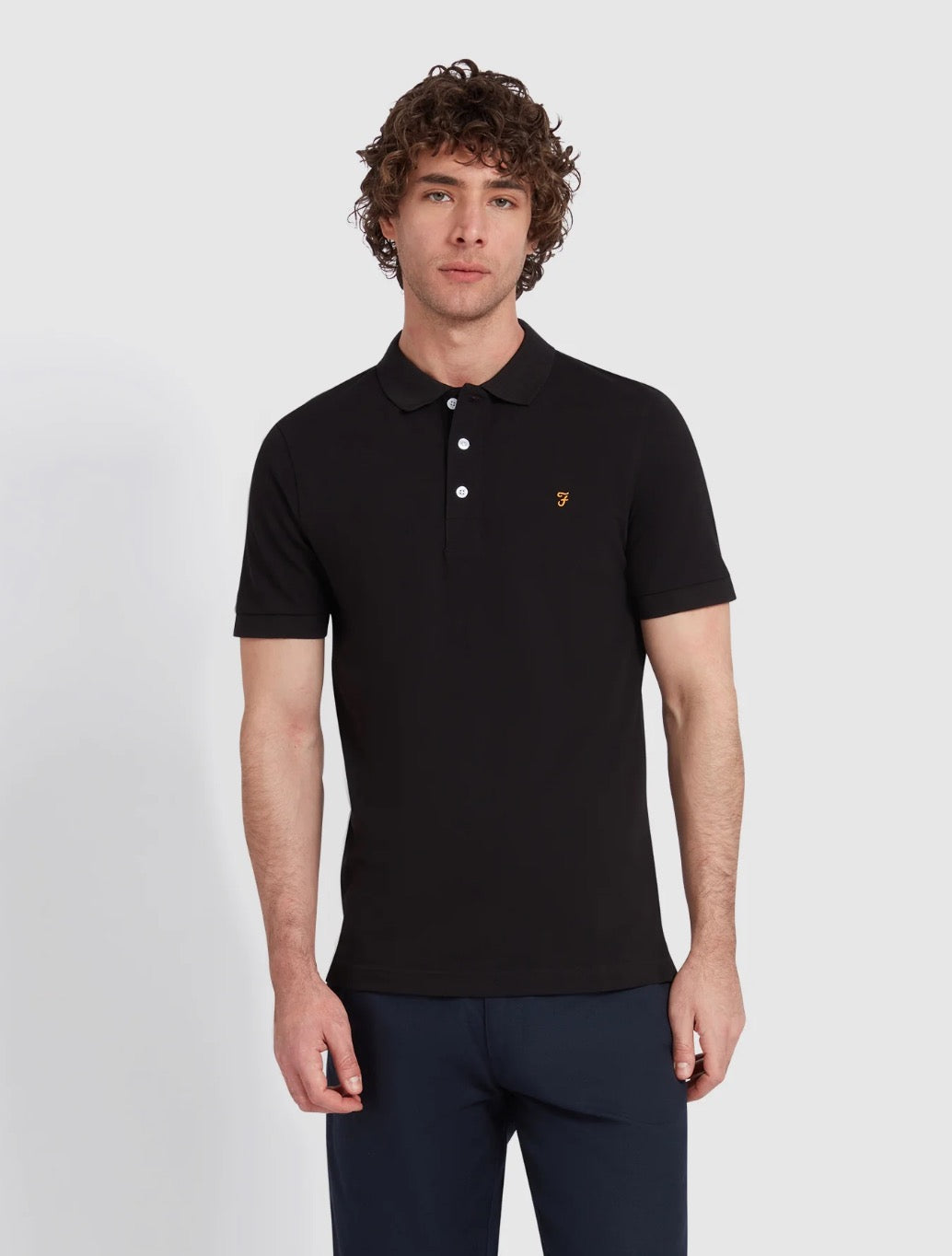 Farah - Blanes Slim Fit Organic Cotton Polo Shirt - Black